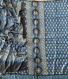 )Vanaspati Ajrakh Hand Block Printed Suits Modal Silk Fabric (CIT128)