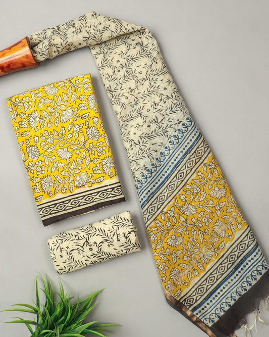 JAIPUR COTTON SUIT WITH CHANDERI DUPPATA (CSS118)