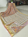 Hand Brush Painted Chiffon Saree with Blouse ( CIA86)