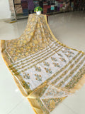 Hand Brush Painted Chiffon Saree with Blouse ( CIA91)