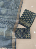 PRIMIUM JAIPURI COTTON SUIT WITH ORGANZA SILK DUPPATA (COS70)