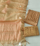 PRIMIUM JAIPURI COTTON SUIT WITH ORGANZA SILK DUPPATA (COS73)