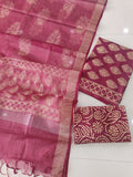 PRIMIUM JAIPURI COTTON SUIT WITH ORGANZA SILK DUPPATA (COS76)