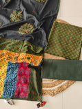 Ajarkh  Print Suit Pcs With Patch Work And Mirror Work Dupatta (ASW06)