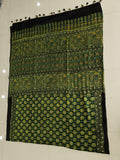 MIRROR WORK HAND BLOCK AJRAKH MODAL SILK SAREE WITH BLOUSE (CIV31)