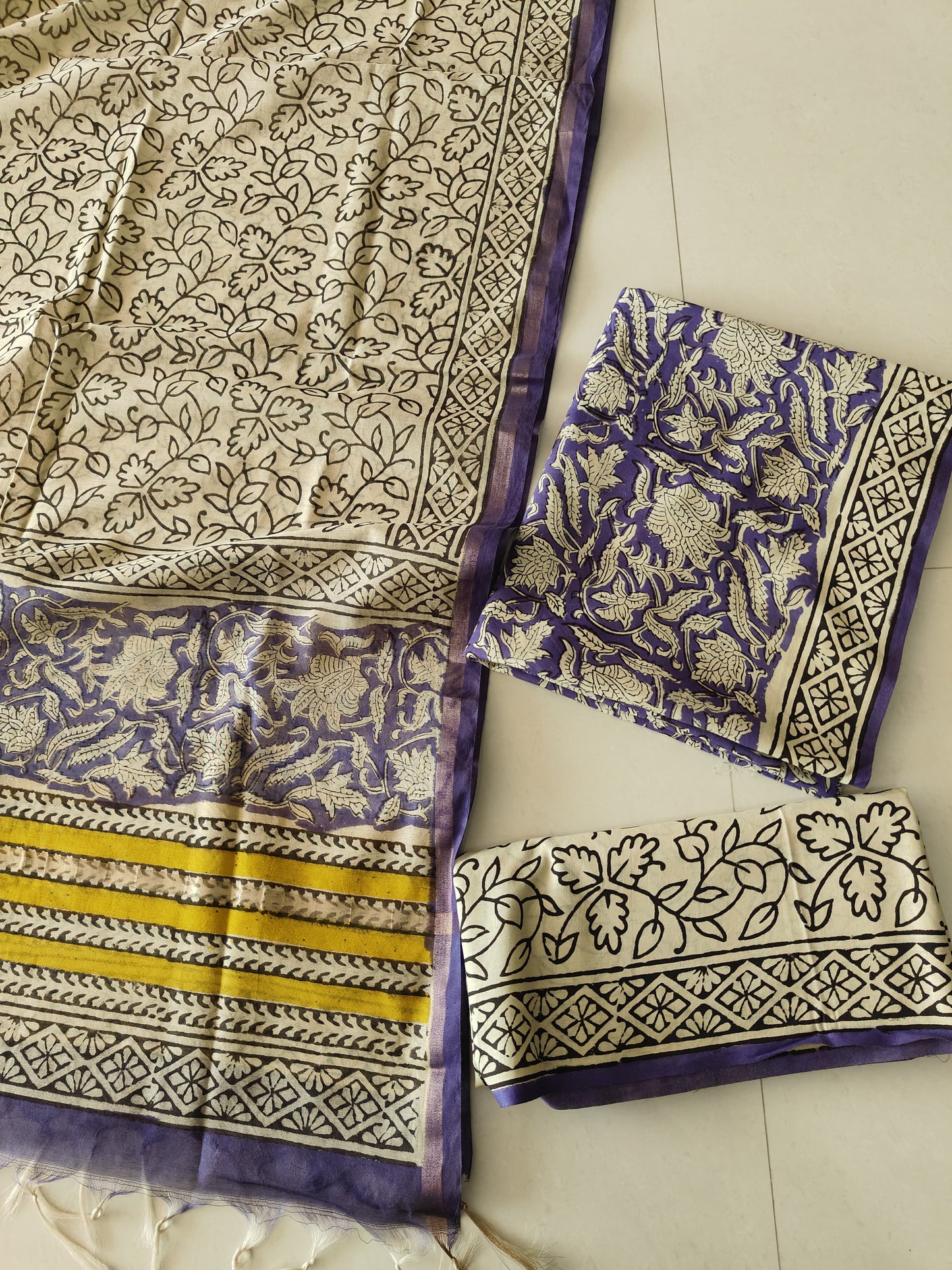 JAIPUR COTTON SUIT WITH CHANDERI DUPPATA (CSS120)