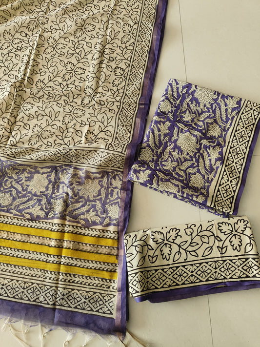 JAIPUR COTTON SUIT WITH CHANDERI DUPPATA (CSS120)