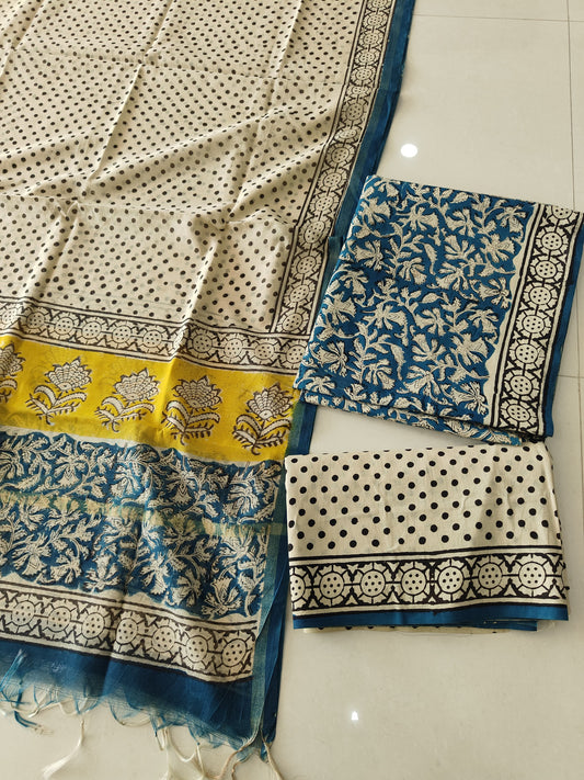 JAIPUR COTTON SUIT WITH CHANDERI DUPPATA (CSS125)
