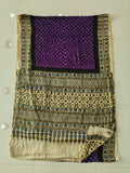 HAND BLOCK PRINTED  BANDHEJ AJRAKH MODAL SILK SAREE (CIX11)