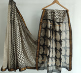 Jaipuri Hand Block Bagru Printed Maheshwari Silk Saree With Blouse (MSS187)
