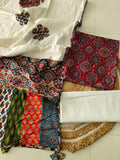 Ajarkh  Print Suit Pcs With Patch Work And Mirror Work Dupatta (ASC071)