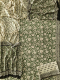 HAND BLOCK PRINTED COTTON 3-PIS SUIT WITH MULMUL DUPPATA (CMS159)