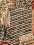 HAND BLOCK PRINTED COTTON 3-PIS SUIT WITH MULMUL DUPPATA (CMS170)