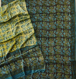 Vanaspati Ajrakh Hand Block Printed Suits Modal Silk Fabric (CIT143)
