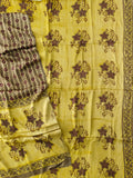 Vanaspati Ajrakh Hand Block Printed Suits Modal Silk Fabric (CIT141)