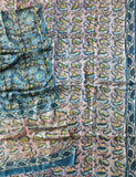 Vanaspati Ajrakh Hand Block Printed Suits Modal Silk Fabric (CIT145)