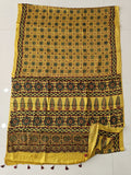HAND BLOCK PRINTED AJRAKH MODAL SILK SAREE (CIG181)