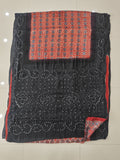 HAND BLOCK PRINTED  BANDHEJ AJRAKH MODAL SILK SAREE (CIX14)