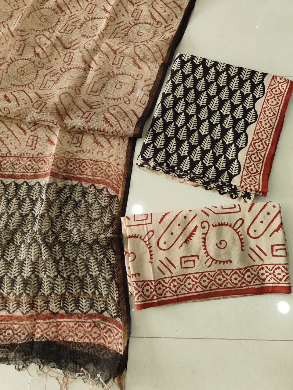 JAIPURI BLOCK PRINTED COTTON SUIT WITH KOTA DUPPATA (CKS159)