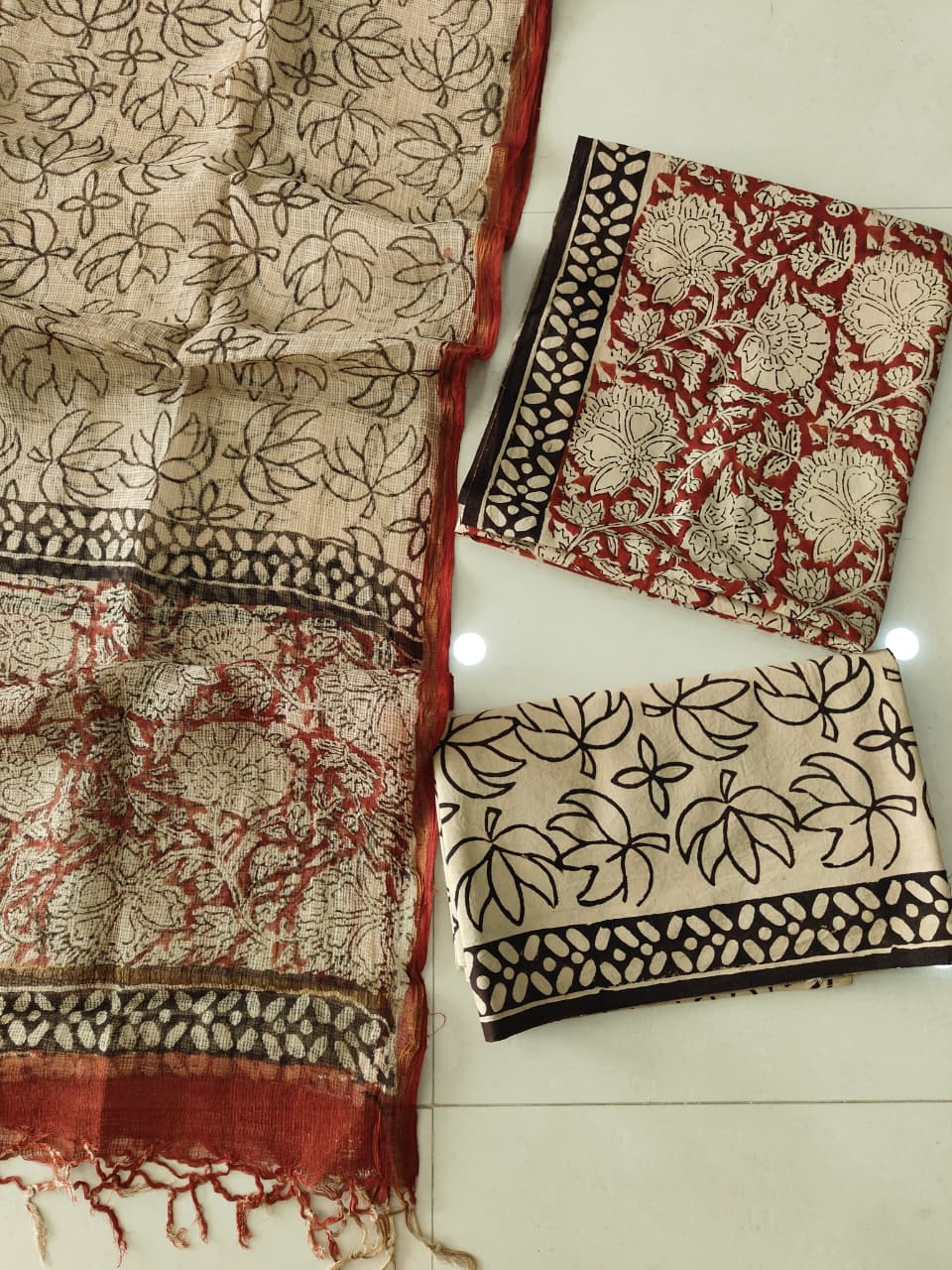 JAIPURI BLOCK PRINTED COTTON SUIT WITH KOTA DUPPATA (CKS161)