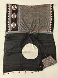 HAND BLOCK PRINTED AJARKH MODAL SILK SAREE (CIG126)