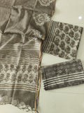 HAND BLOCK PRINTED KOTA DORIYA SUIT WITH KOTA DORIYA DUPPATA (FKS143)