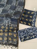 HAND BLOCK PRINTED KOTA DORIYA SUIT WITH KOTA DORIYA DUPPATA (FKS172)