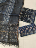 HAND BLOCK PRINTED KOTA DORIYA SUIT WITH KOTA DORIYA DUPPATA (FKS173)