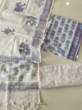 HAND BLOCK PRINTED KOTA DORIYA SUIT WITH KOTA DORIYA DUPPATA (FKS179)