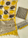 HAND BLOCK PRINTED KOTA DORIYA SUIT WITH KOTA DORIYA DUPPATA (FKS178)