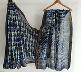 Jaipuri Hand Block Bagru Printed Maheshwari Silk Saree With Blouse (MSS194)