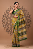 Jaipuri Hand Block Bagru Printed Maheshwari Silk Saree With Blouse (MSS199)
