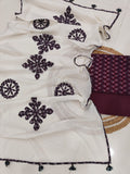 Ajarkh  Print Suit Pcs With Patch Work And Mirror Work Dupatta (ASC72)