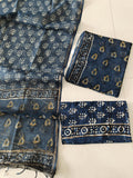 HAND BLOCK PRINTED KOTA DORIYA SUIT WITH KOTA DORIYA DUPPATA (FKS184)