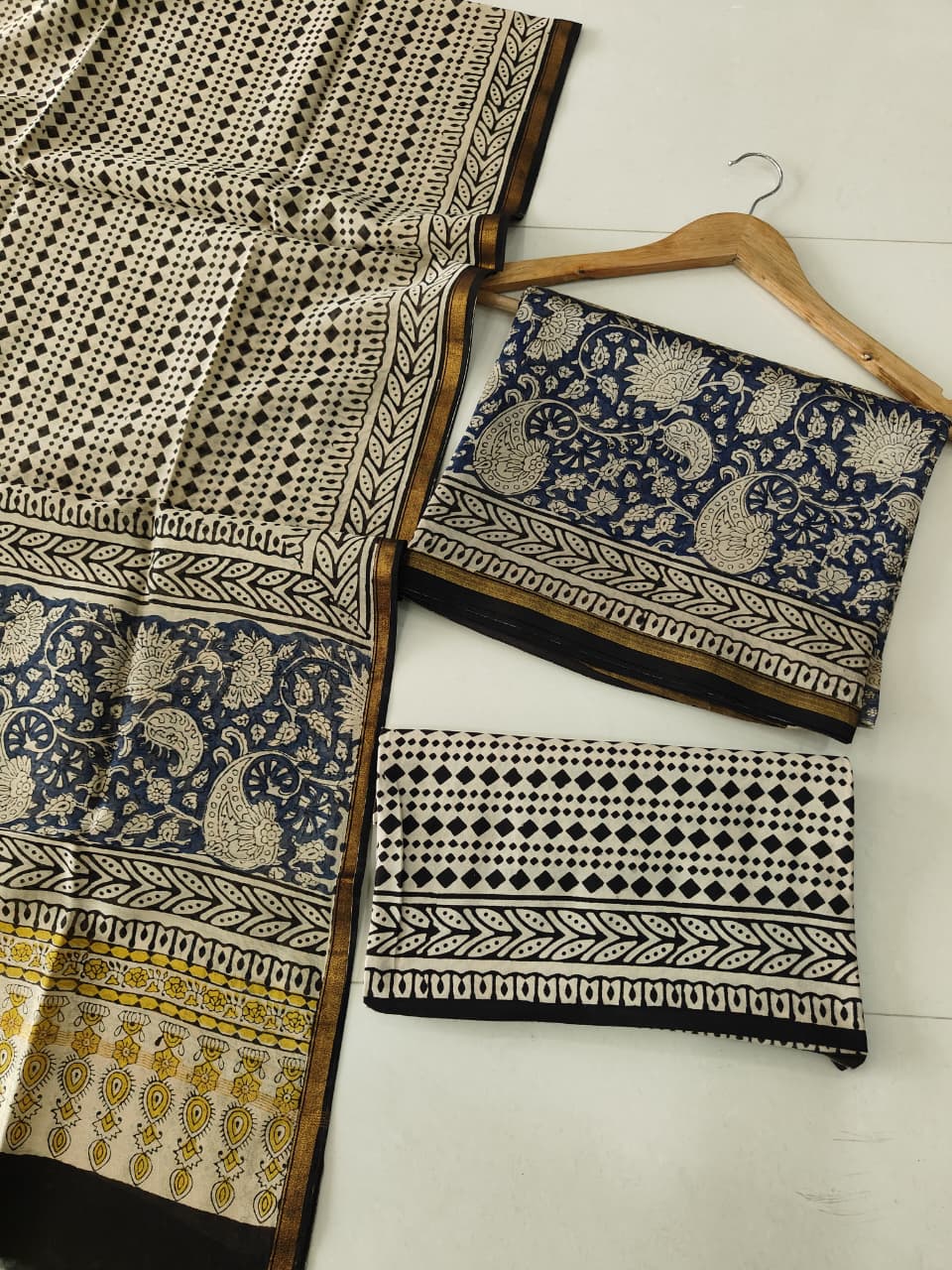 Jaipuri Block Printed Chanderi Silk Suits (CIN111)