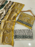 Jaipuri Block Printed Chanderi Silk Suits (CIN113)