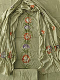 HAND BLOCK PRINTED COTTON 3-PIS SUIT WITH MULMUL DUPPATA (CMS198)