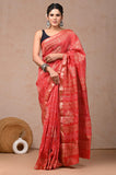 Jaipuri Hand Block Bagru Printed Maheshwari Silk Saree With Blouse (MSS207)