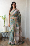 Jaipuri Hand Block Bagru Printed Maheshwari Silk Saree With Blouse (MSS206)