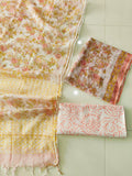 HAND BLOCK PRINTED KOTA DORIYA SUIT WITH KOTA DORIYA DUPPATA (FKS193)