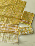 HAND BLOCK PRINTED KOTA DORIYA SUIT WITH KOTA DORIYA DUPPATA (FKS194)