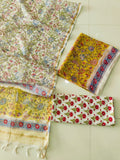 HAND BLOCK PRINTED KOTA DORIYA SUIT WITH KOTA DORIYA DUPPATA (FKS192)