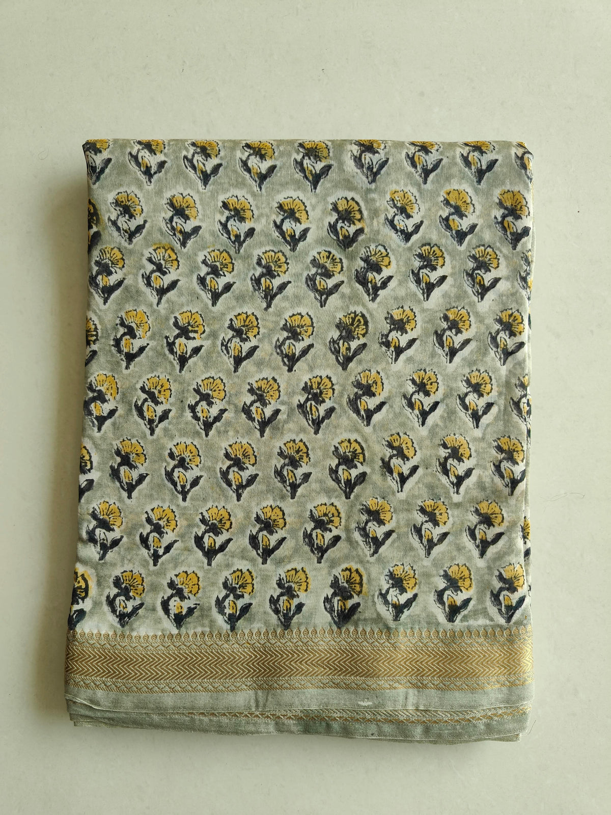 Jaipuri Hand Block Bagru Printed Maheshwari Silk Saree With Blouse (MSS209)