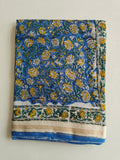 Jaipuri Hand Block Bagru Printed Maheshwari Silk Saree With Blouse (MSS211)