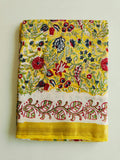 Jaipuri Hand Block Bagru Printed Maheshwari Silk Saree With Blouse (MSS212)