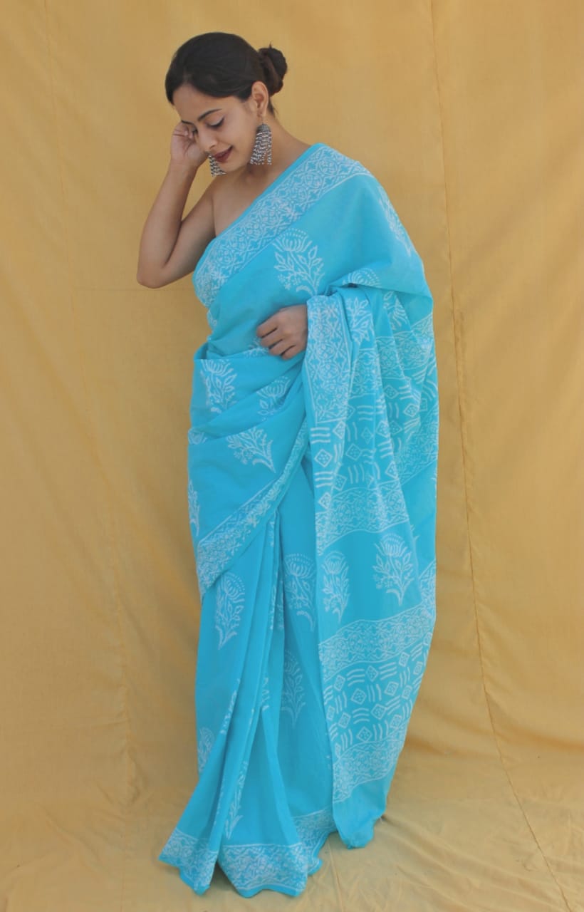 Jaipur Cotton Mulmul Saree (CMS229)