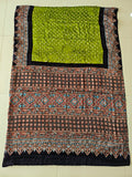 HAND BLOCK PRINTED  BANDHEJ AJRAKH MODAL SILK SAREE (CIX23)