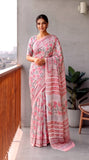 Premium Hand-Block Printed Jaipuri Georgette Sarees (LHI15)