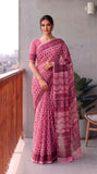 Premium Hand-Block Printed Jaipuri Georgette Sarees (LHI19)