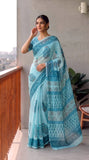 Premium Hand-Block Printed Jaipuri Georgette Sarees (LHI20)